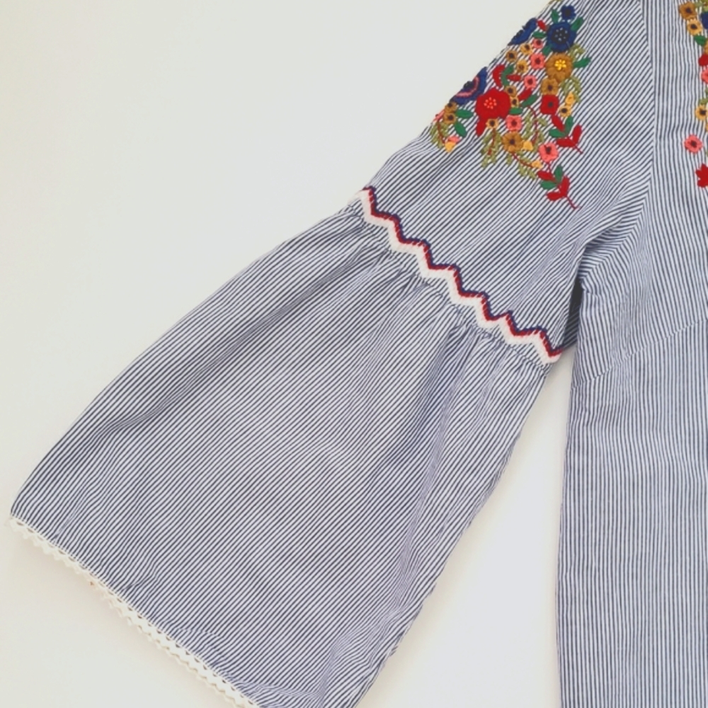 Philosophy Embroidered Dress With Bell Sleeves - Picture 5 of 12